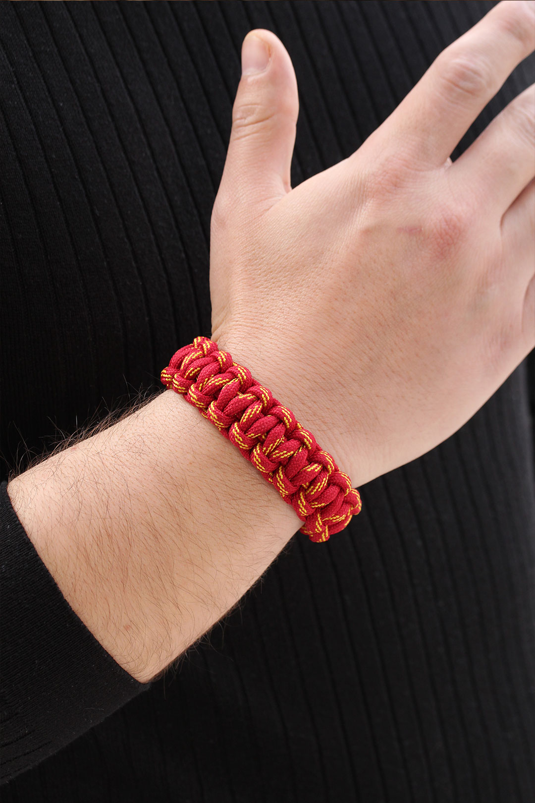 Sarı Kırmızı Paracord Bileklik