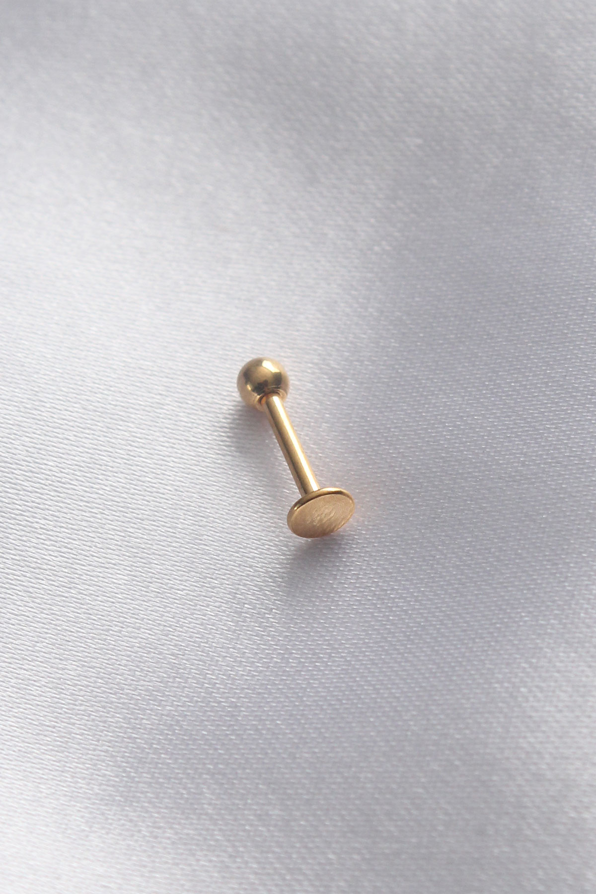 316L Cerrahi Çelik 8 mm Gold Renk Dudak Piercing 316L Cerrahi Çelik 8 mm Gold Renk Dudak Piercing
