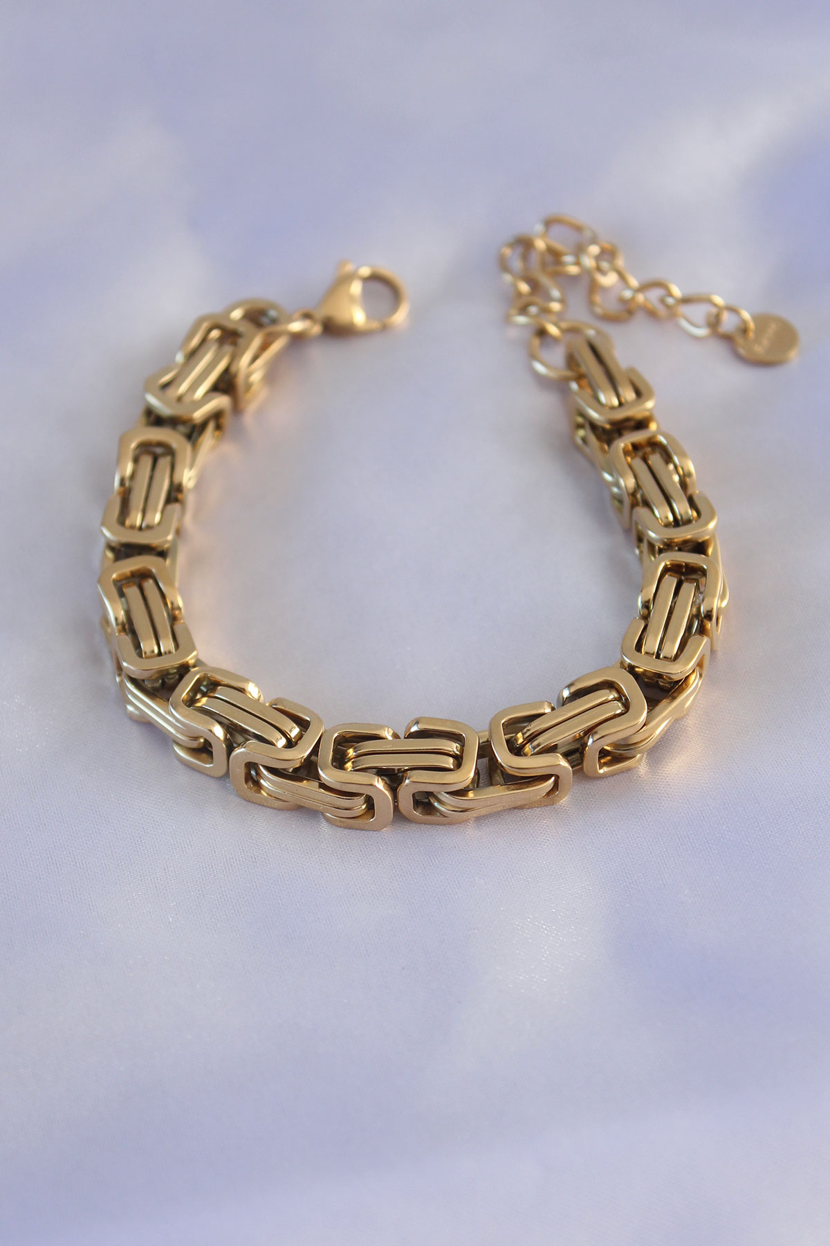 316L Çelik Gold Renk Kral Zincir Model Kadın Bileklik 316L Çelik Gold Renk Kral Zincir Model Kadın Bileklik