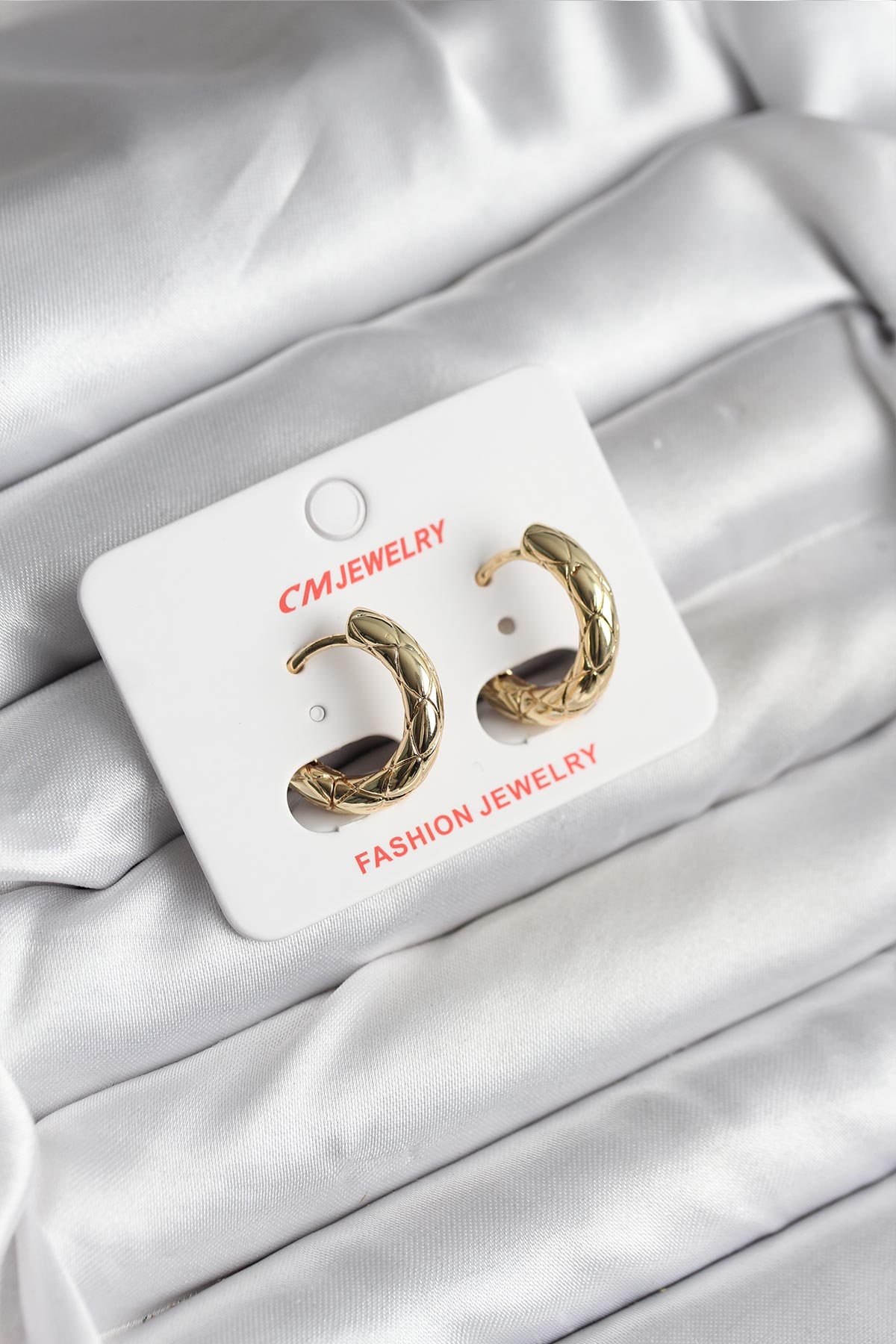 14K Gold Renk Kaplama CM Kadın Küpe