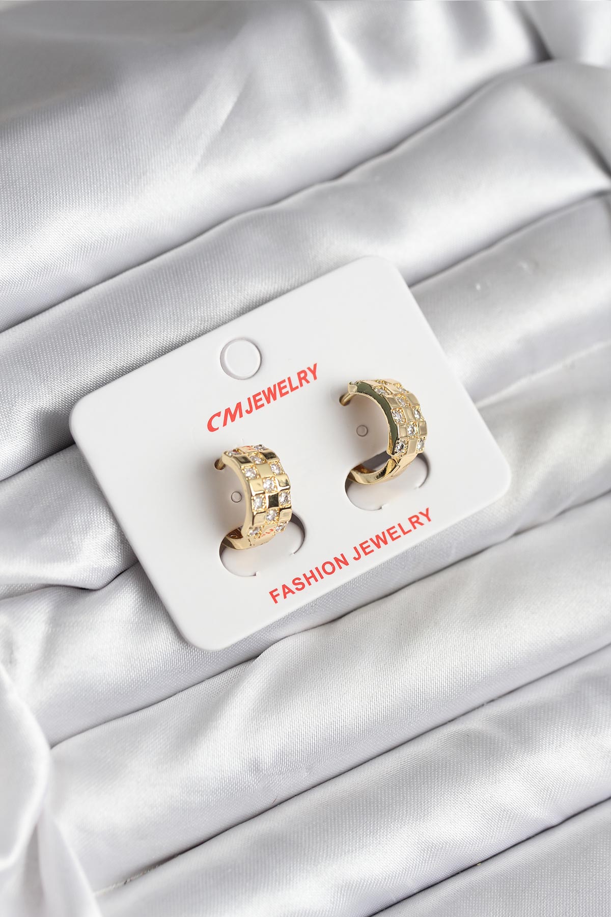 14K Gold Renk Kaplama CM Kadın Küpe