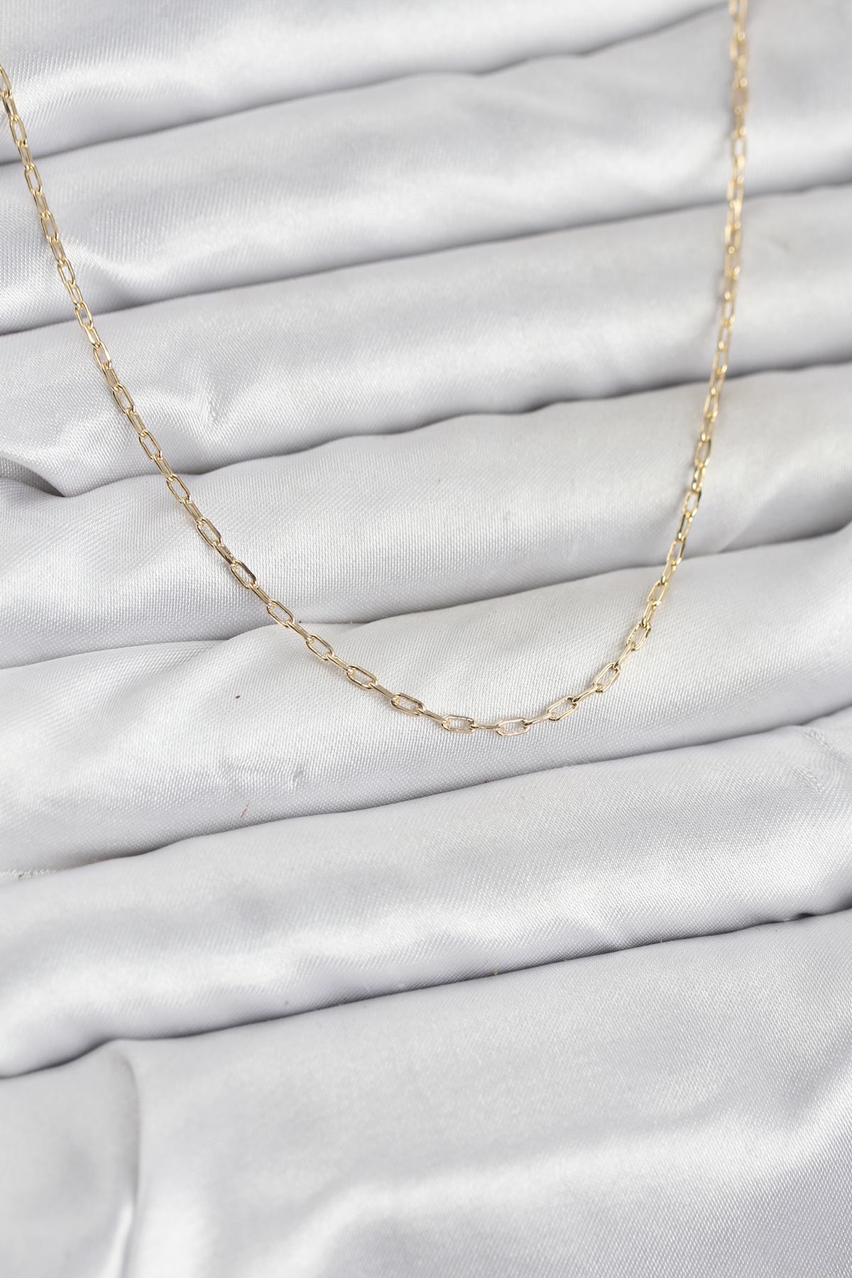 CM 14K Gold Renk Ataç Zincir Model 60 cm Kadın Kolye