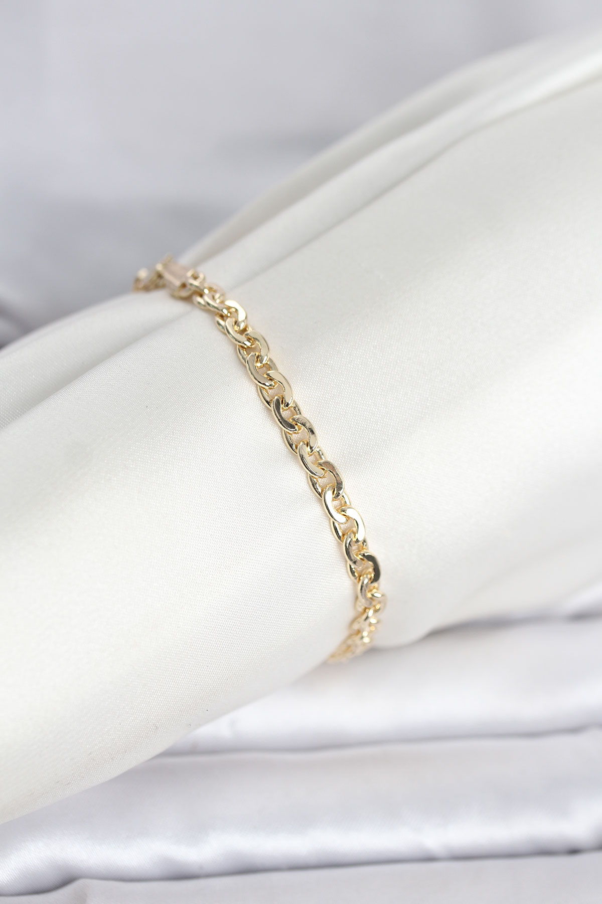 CM 14K Gold Renk Zincir Model Kadın Bileklik