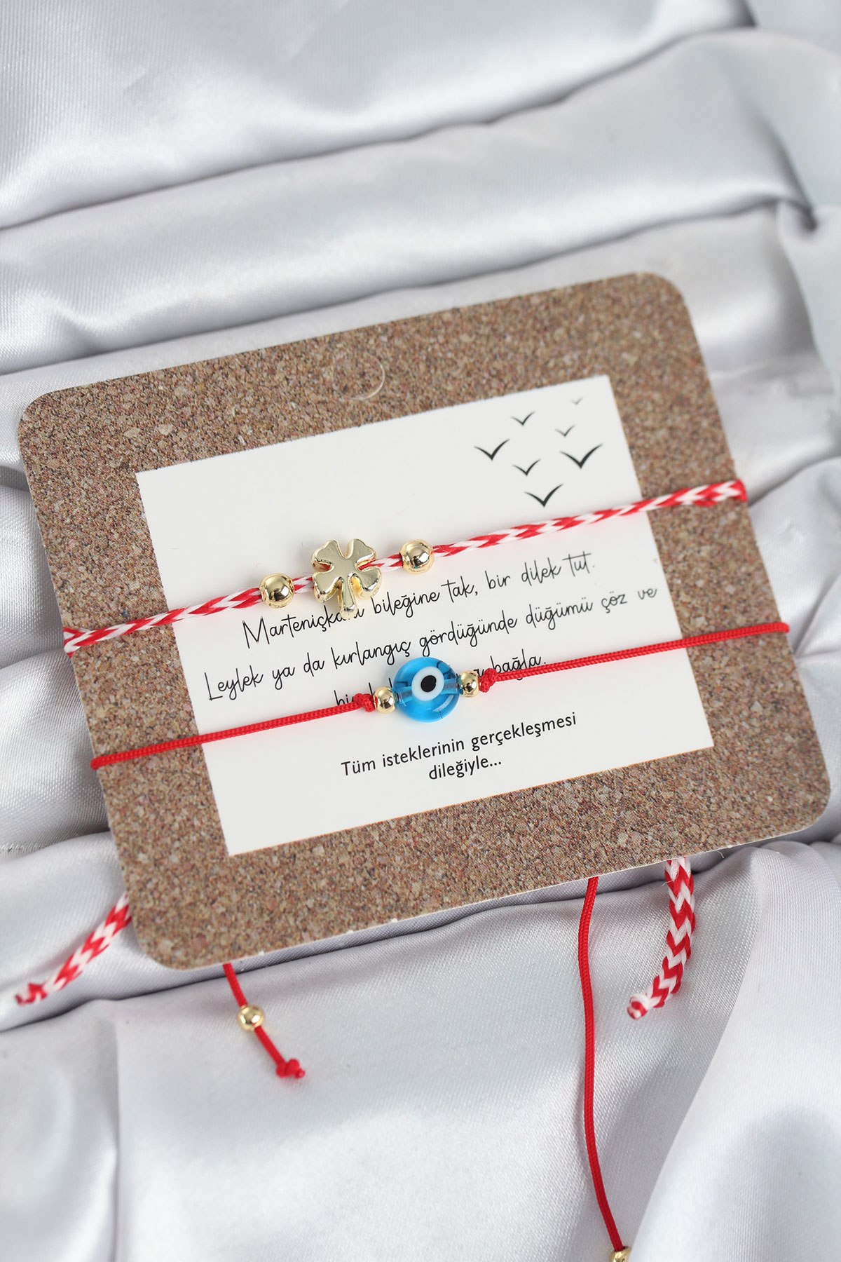 Marteniçka Bileklik 2'li Yonca ve Nazarlı Model