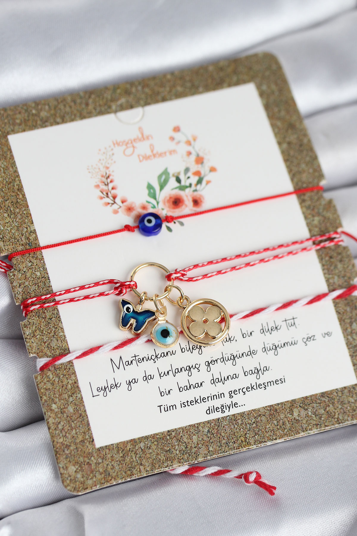 Marteniçka Bileklik 3'lü Kelebek ve Yonca Model