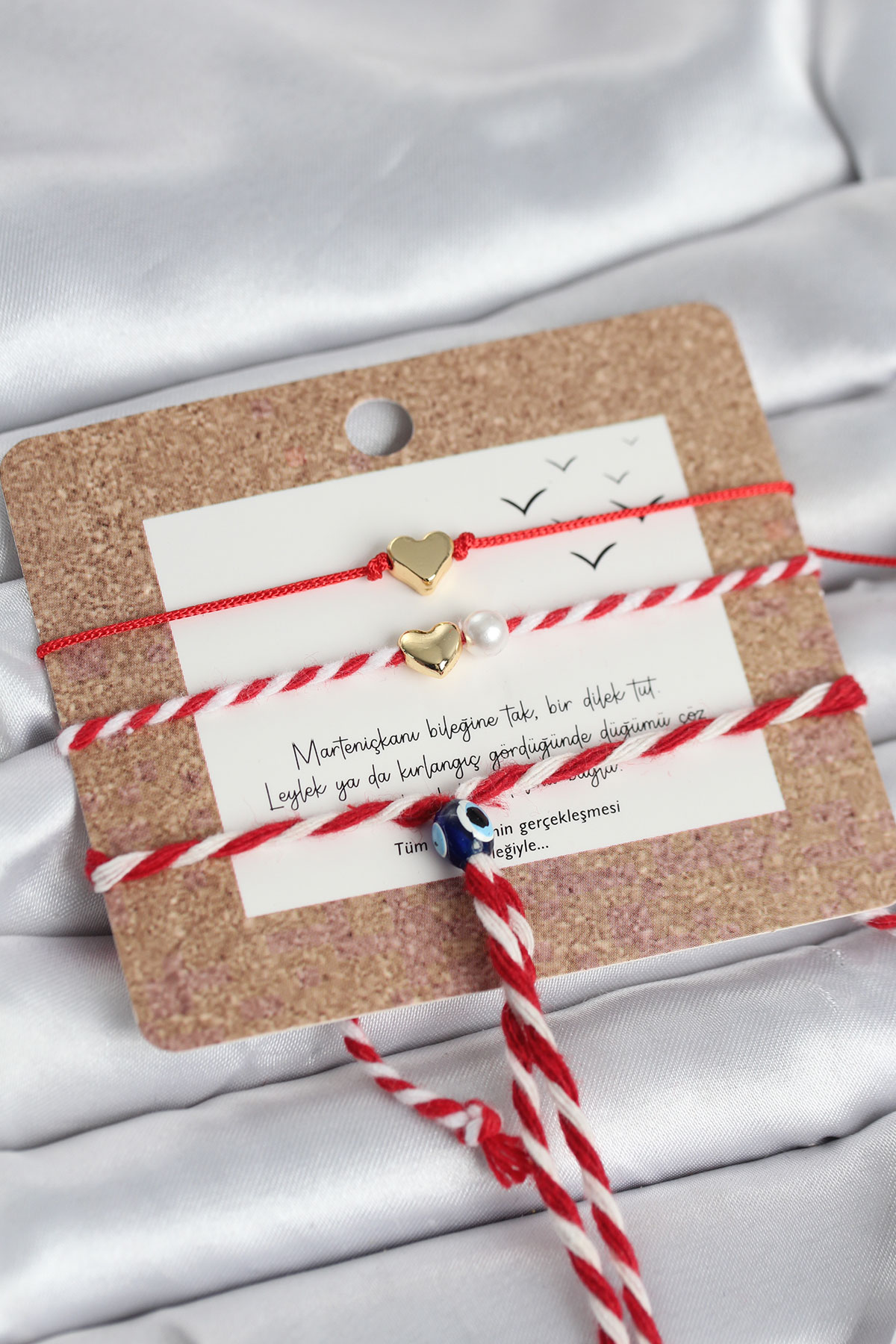 Marteniçka Bileklik 3'lü Minimal Kalp Model