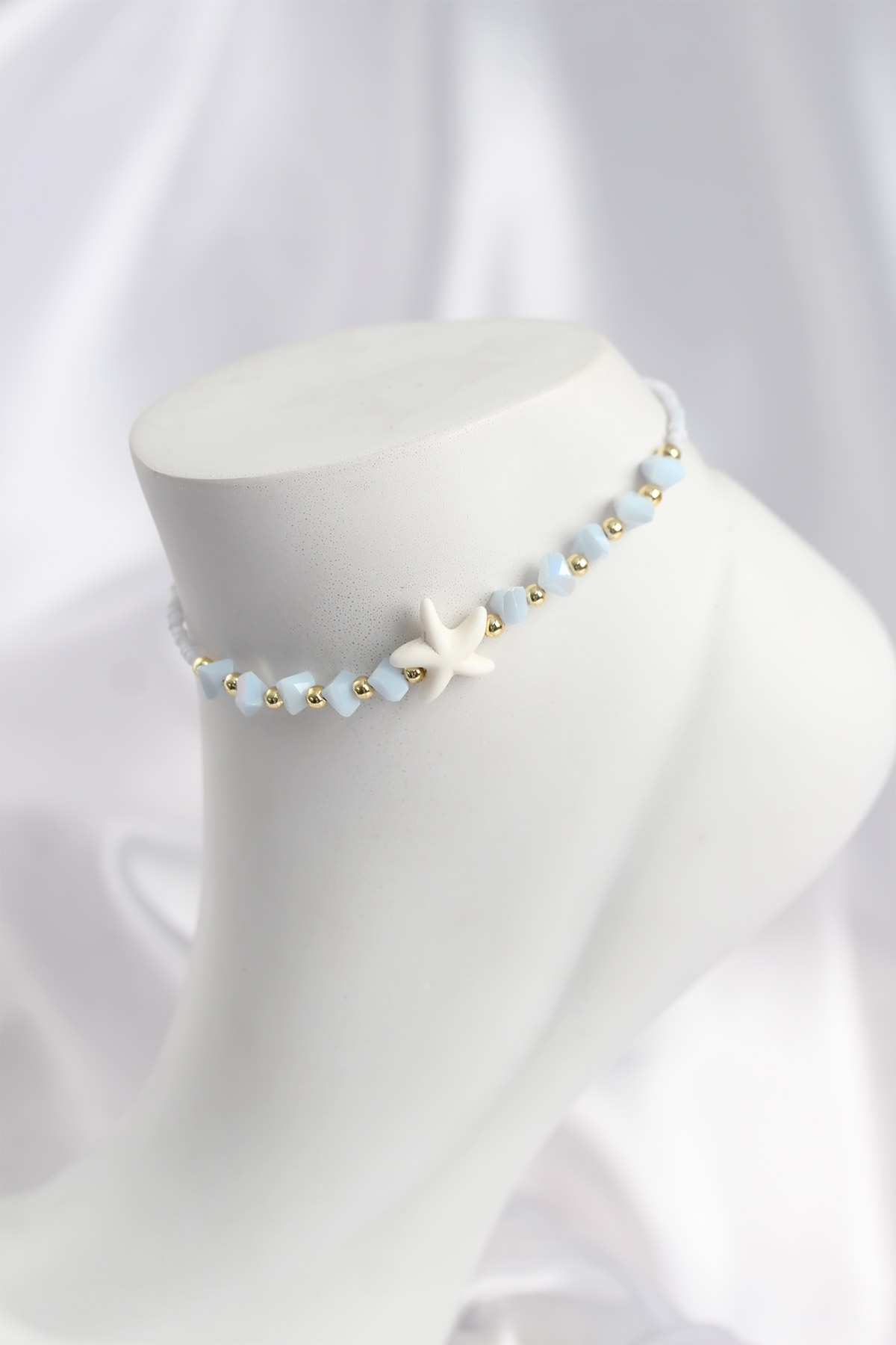 Buz Mavisi Renk Deniz Yıldızı Motifli Halhal