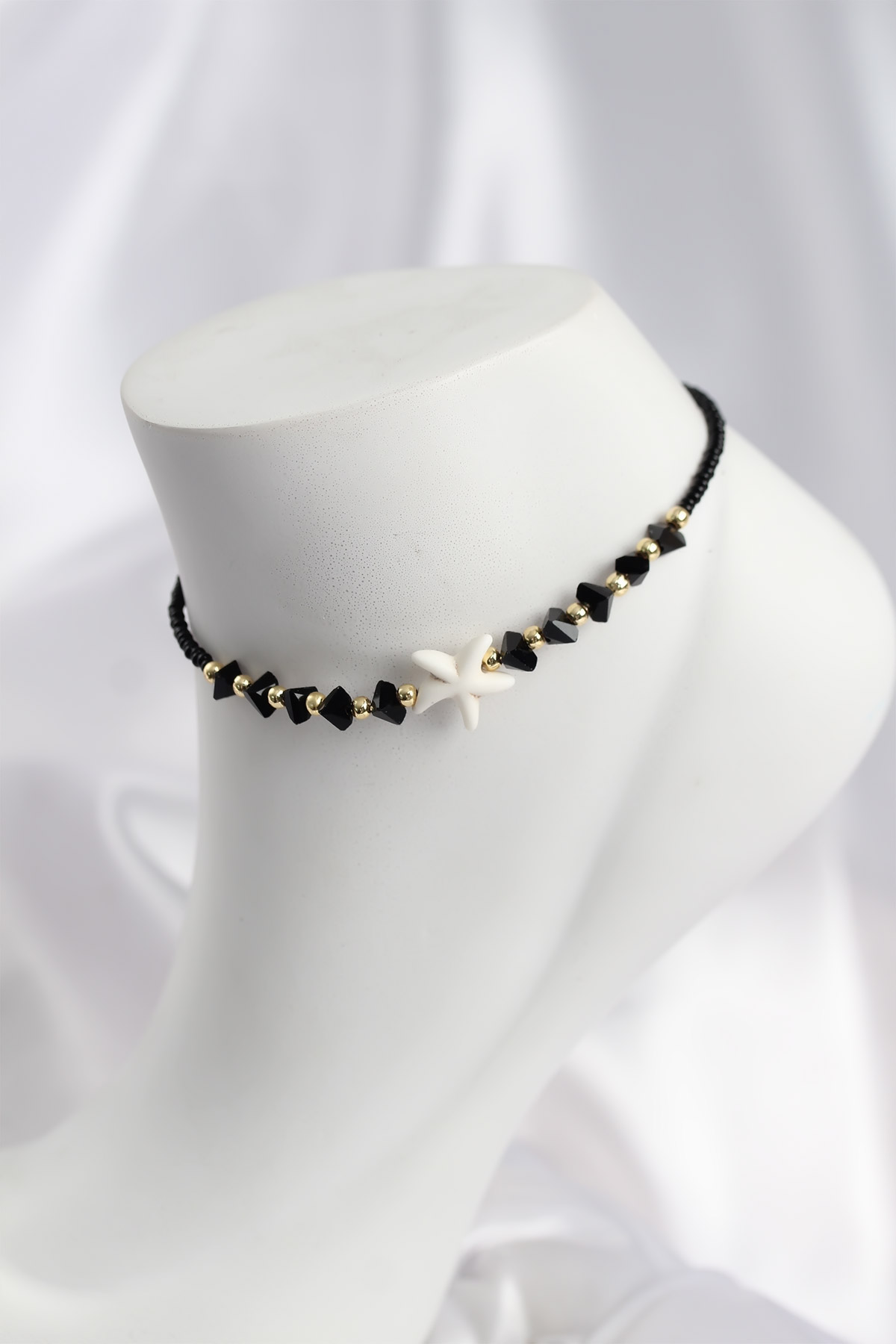 Siyah Renk Deniz Yıldızı Motifli Halhal