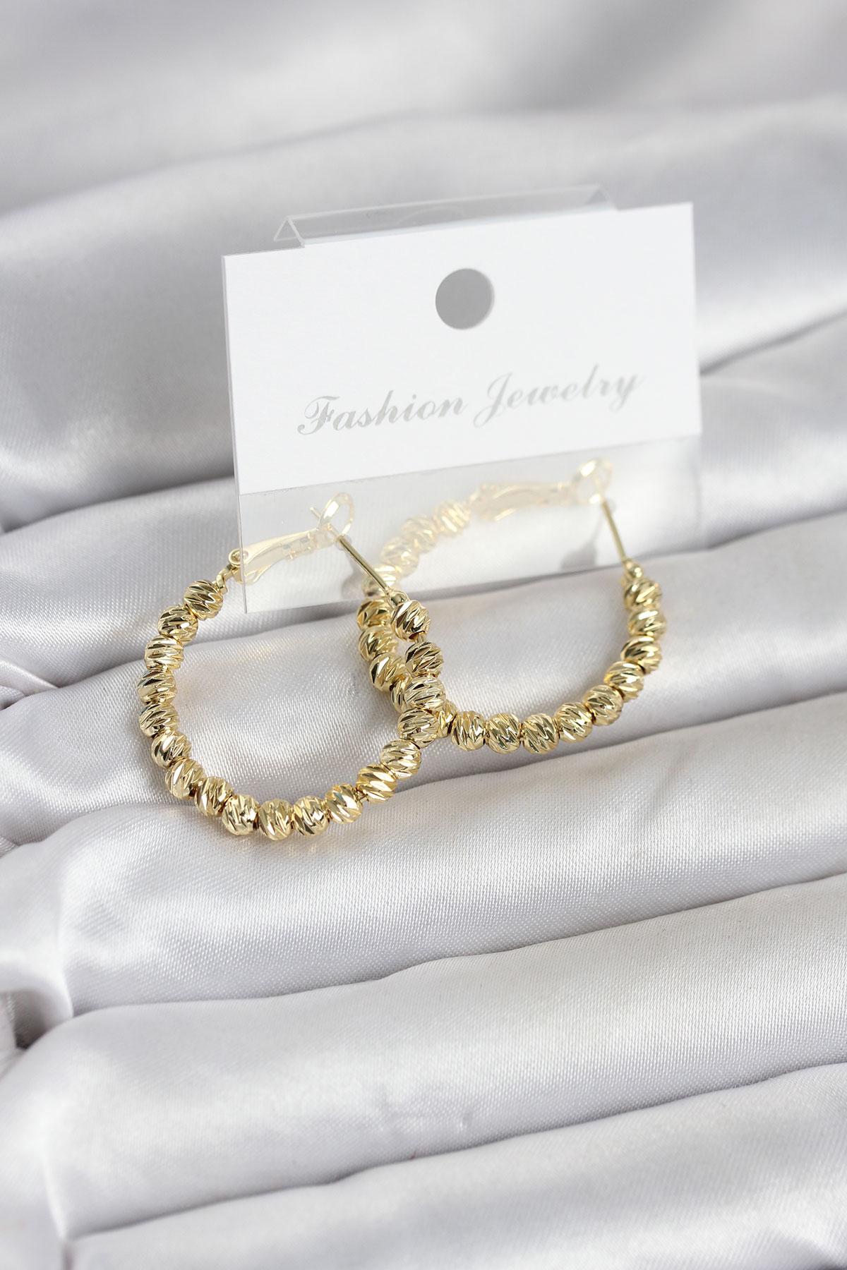 Pirinç Gold Renk Dorika Halka Kadın Küpe