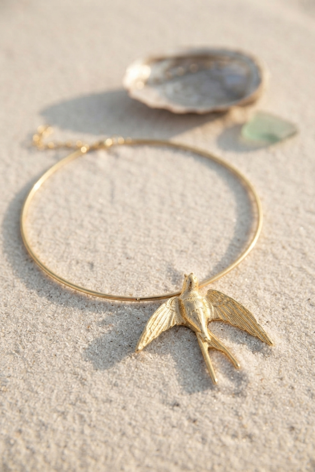 Shekka Kırlangıç Model Gold Renk Choker Kadın Kolye — görsel 1