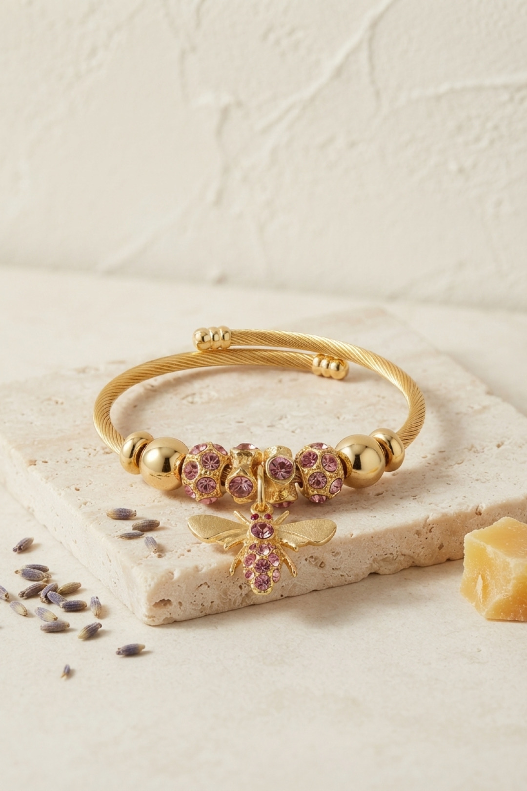 Purple Bee Model Charm Bracelet