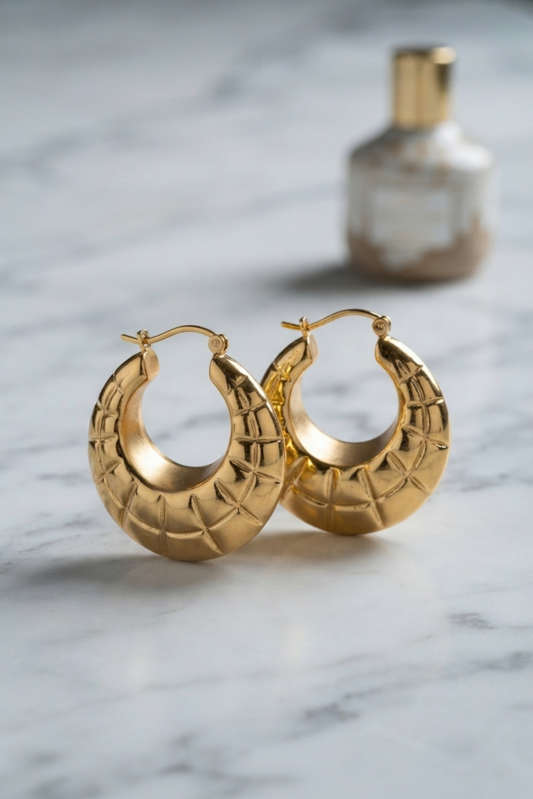 316L Çelik Gold Renk Bohem Halka Model Küpe — görsel 2