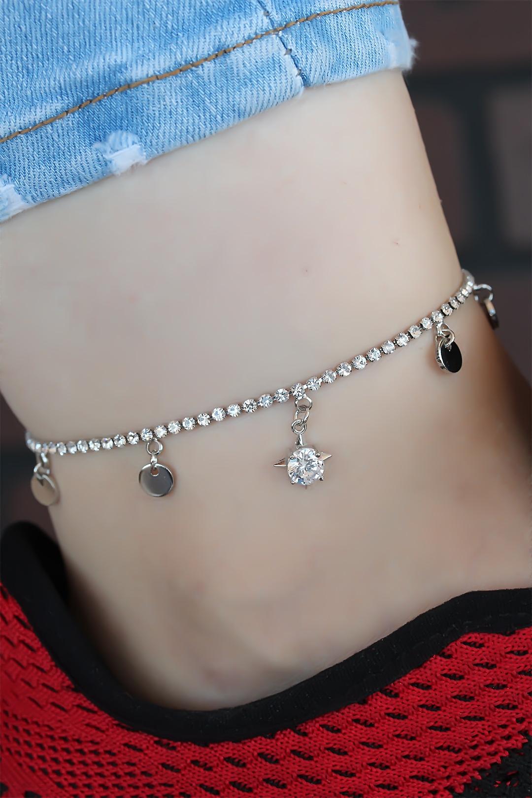 Zirkon Taşlı Silver Renk Kaplama Hal Hal